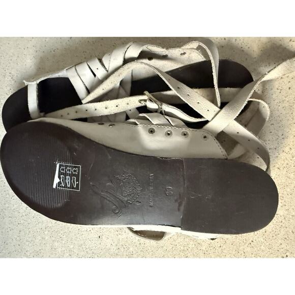 Free People Sunever Pale Gray Suede Gladiator Sandal Size US 8 8.5 EU 39 Boho - Picture 3 of 5